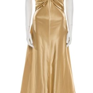Jovani Gold Backless Dress